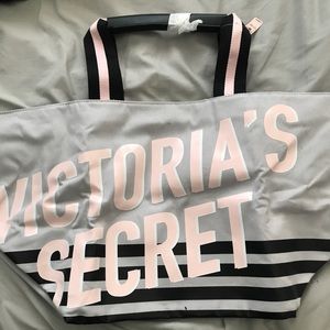 Victoria’s Secret striped pink tote, beach bag